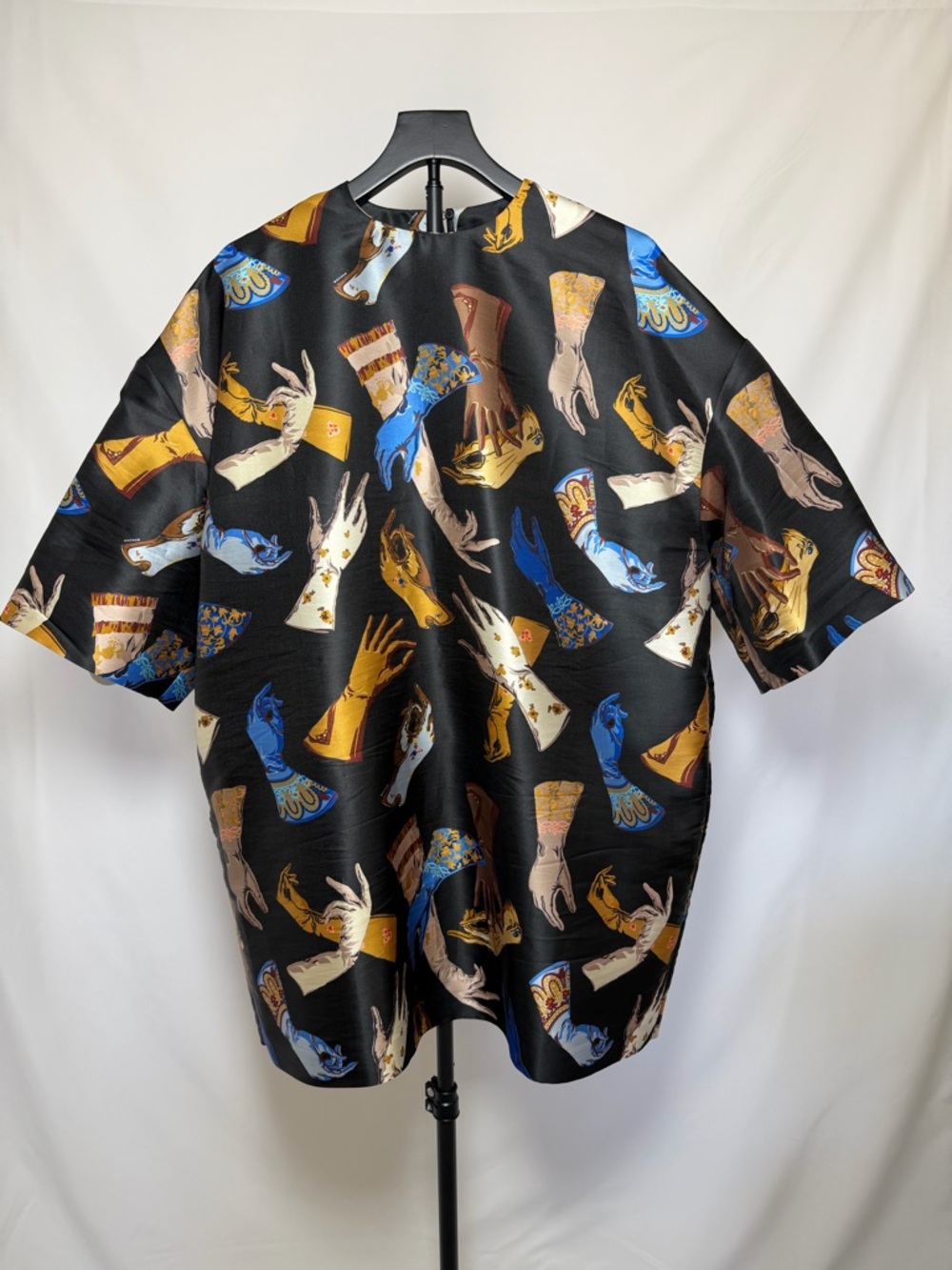 Rochas Short Sleeve Boxy Dress - Black - Size IT40